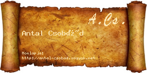 Antal Csobád névjegykártya